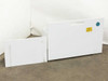 Custom plastic mobile acid mix bath on wheels – front exterior view with removable lid panel shown alongside