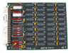 Alpha Micro AM-715 4MB Memory Expansion Board REV B — angled top view showing full component layout, alpha micro logo, and MADE IN USA marking