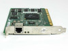 QLogic QLA4010C iSCSI HBA — angled front-bracket view showing single RJ-45 iSCSI port and PCI-X edge connector