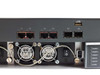 F5 Networks 4100 FirePass — close-up of front panel showing 4x RJ-45 ports (1.1–1.4), 2x SFP ports (2.1–2.2), USB port, power switch, and dual fan modules