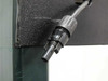 MC4 solar connector cable harness attached to upper frame of ECD Ovonics QA4-850-000 test station