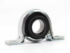 Fafnir PB 1 3/16 eccentric collar pillow block ball bearing – front three-quarter view showing stamped steel housing and rubber-sealed bearing insert