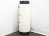 Ultra-thin glass roll for solar panel cell encapsulation wound on large cylindrical core with white protective layer and colored tape markers — full roll standing upright