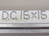 MicroScreen DC15X15 – embossed model number D.C. 15x15 on aluminum frame edge