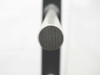 End-on close-up of 3/4-inch aluminum rod tip showing solid round cross-section