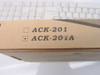 Keysonic ACK-201A keyboard box label showing ACK-201 and ACK-201A model variants with ACK-201A checked