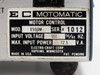 Electro-Craft Motomatic E550M rating plate closeup — Model E550M, Ser. A 1012, Input Voltage 117V 50/60Hz, Max Input Power 72.5 VA, Electro-Craft Corp Hopkins Minnesota, Made in USA