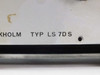 Oltronix LS 7DS front panel nameplate close-up showing 'OLTRONIX STOCKHOLM TYP LS 7DS' text