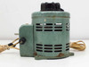 Staco 3PN500B variac left-side view showing ventilation slots, binding post terminals, and toggle switch
