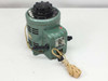 Staco 3PN500B Adjust-A-Volt variable autotransformer front-left view showing green cast housing, rotary dial, and AC line cord