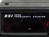 DSI 3550 Frequency Counter close-up of front panel label and LED display showing Gate indicator