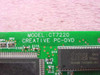 Creative Labs CT7220 model label close-up reading MODEL: CT7220 CREATIVE PC-DVD on PCB