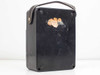 Triplett 631 VTVM-VOM — rear view showing black bakelite case with worn caution label and leather carry strap
