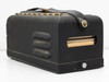 Brush Development BL-202 oscillograph – left-side view showing chart output slot and carry strap detail