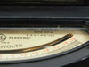 General Electric GE DP-9 8DP9VED1 DC Millivolt Voltmeter – close-up of meter scale label showing model 8DP9VED1, Type DP-9, F.S.V. = .015/.150 and GE Electric USA markings