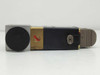 Leybold-Heraeus 85548 B1 purge vent valve — top-down view showing solenoid body, brass block, and end cap details