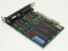 SD-101 ISA multifunction card – component side angled view showing ICs, resistor networks, and port bracket