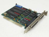 SD-101 8-bit ISA multifunction I/O card – angled top view showing component side with DB25 and DB15 bracket connectors