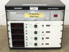 Technics West PE-IIGM IR Process Line Mass Flow Module front panel close-up showing LED readouts, rotary switches, and gas channel labels including Purge, Silane, DEF, Etch