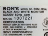 Sony SSM-175A 17" Black and White Monitor