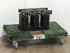 11062A 9kVA three-phase transformer rear/side angle showing bolt-down lug terminal block across top of frame
