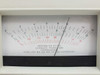 Close-up of Balsbaugh 900-18M analog meter scale showing dual range 0–1.8 and 0–18 Megohm-CM at 25°C