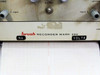 Brush Recorder Mark 280 nameplate close-up showing MA and VOLTS selector badges and model label