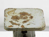 Top platform of Hanson Brothers spring scale showing heavy paint loss, rust, and two mounting screws