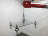Thern 5122 crane hook and lifting spreader bar – hook, swivel, and rectangular spreader plate with corner rings