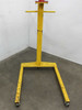 Thern 5122 yellow wheel base front view – U-shaped steel base frame with caster wheels, column removed