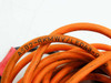 ASB2-RKMWV/LEDA3-90/2 part number printed on orange cable jacket — close-up