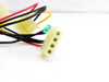 Delta SMP-63AB Molex output connector close-up – 4-pin Molex connector with red, yellow, and black wires