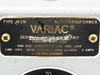 General Radio W2M Variac nameplate close-up — Type W2M, 120V line, 50-60 cycles, 0-140V load, 2 amps, US Pat. 2949592