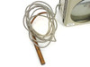 Dickson DT4-150C-B-7-P-1-A chart recorder close-up of capillary probe with braided metal sheath coiled