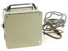 Dickson DT4-150C-B-7-P-1-A portable chart recorder rear panel view showing metal case and carry handle