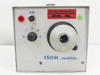Kramer Scientific 150H front panel detail showing EIN toggle switch, red pilot lamp, 0–1–2–3 intensity rotary control, and red calibration sticker dated 10/30/92