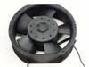 San Jun SJ1725HA2B enclosure cooling fan — rear motor hub view showing mounting holes and lead wire exit