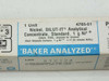 JT Baker 4785-01 DILUT-IT Nickel Analytical Concentrate label close-up showing 1 Unit, 1g Ni2+, NiSO4 ampoule contents equaling 17.03 mmoles NiSO4, Baker Analyzed branding, and Lot 612124