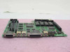Apple Mac LC 630-0309 system board front view showing rear I/O connectors including two DB-25 ports, two ADB Mini-DIN ports, and audio jack, with RAM slots, expansion connector, and SCSI header visible