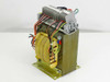 J Schneider ELEX 1.3F-950228T3 transformer – rear-right three-quarter view showing terminal block and multi-color wiring