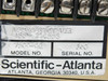 Scientific Atlanta 7500-02 model label — VIDEO RECEIVER ASSY 211553, Model No. 7500-02, Serial No. 360, Scientific-Atlanta, Atlanta Georgia 30340 USA