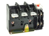 Hitachi TR80B-1E Thermal Overload Relay – bottom view showing three-pole load terminals and auxiliary contact block