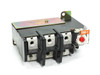 Hitachi TR80B-1E Thermal Overload Relay AC600V – front view showing three-pole terminal block and red reset button