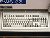 Dell QUIETKEY keyboard tray mounted on PWS 23 wafer prober, model label and PWS 23 badge visible above