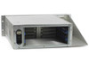 Brooks Automation Techware 5 chassis interior rear view showing empty VME card slots, backplane connectors, and integrated power supply inlet