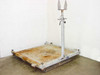 Cambridge Scale Works 670-P1 floor scale platform – right front quarter view showing full platform deck, caster wheels, and indicator post with crossbar