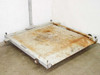 Cambridge Scale Works 670-P1 floor scale – top-down view of diamond-plate steel deck showing widespread rust and surface oxidation across the platform surface