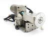 Tung Lee M315-402 gear motor assembly — right side view showing output shaft disc, linear rail, and motor cable connector