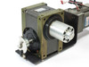 Tung Lee 5RK60GN-C motor and indexing drive assembly – angled front view showing output shaft hub, indexing drive face plate, and gear head body