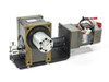 Tung Lee 5RK60GN-C reversible motor assembly with 5GN-15 gear head and 60DF-8-270R1DA indexing drive – full assembly front-right view showing output shaft with multi-hole hub and wiring leads